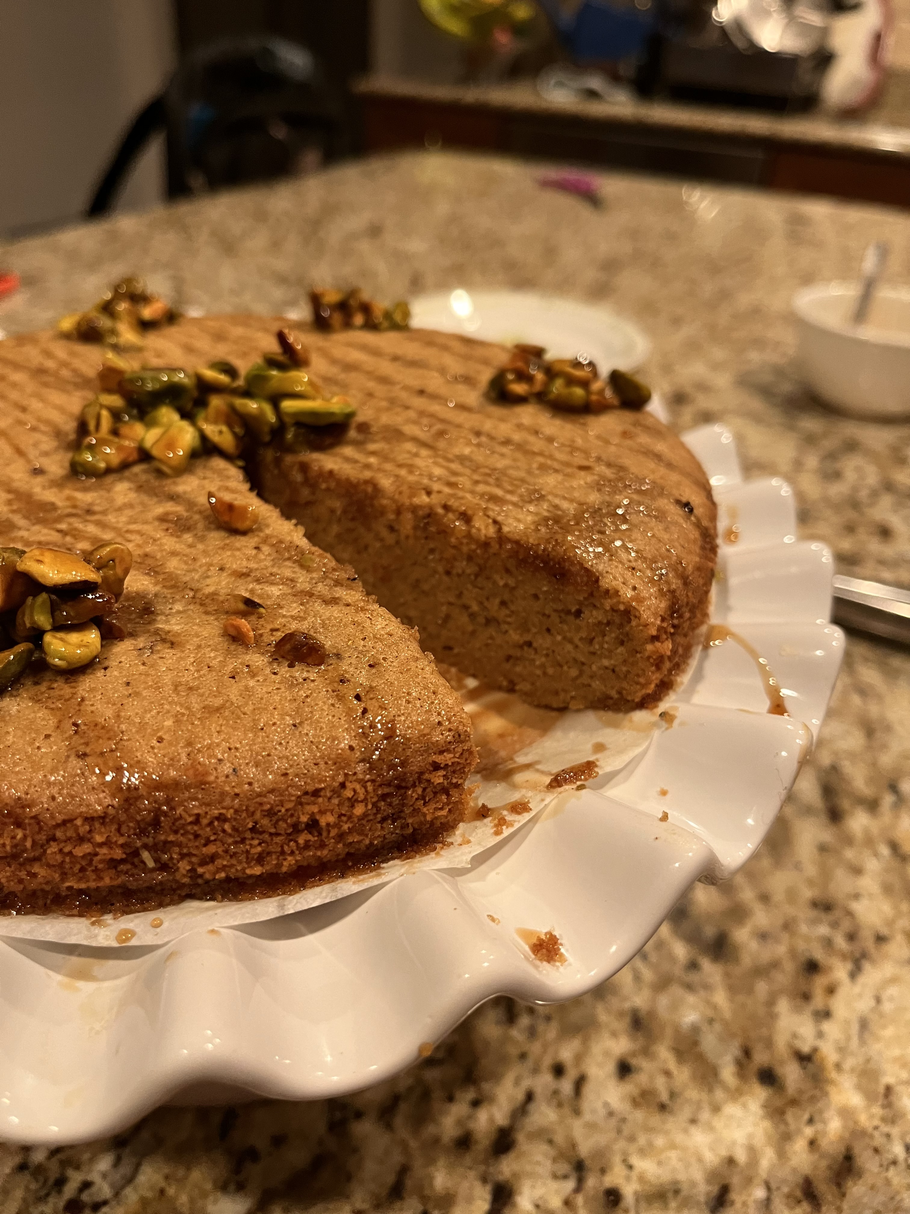 pistachio cardamom cake
