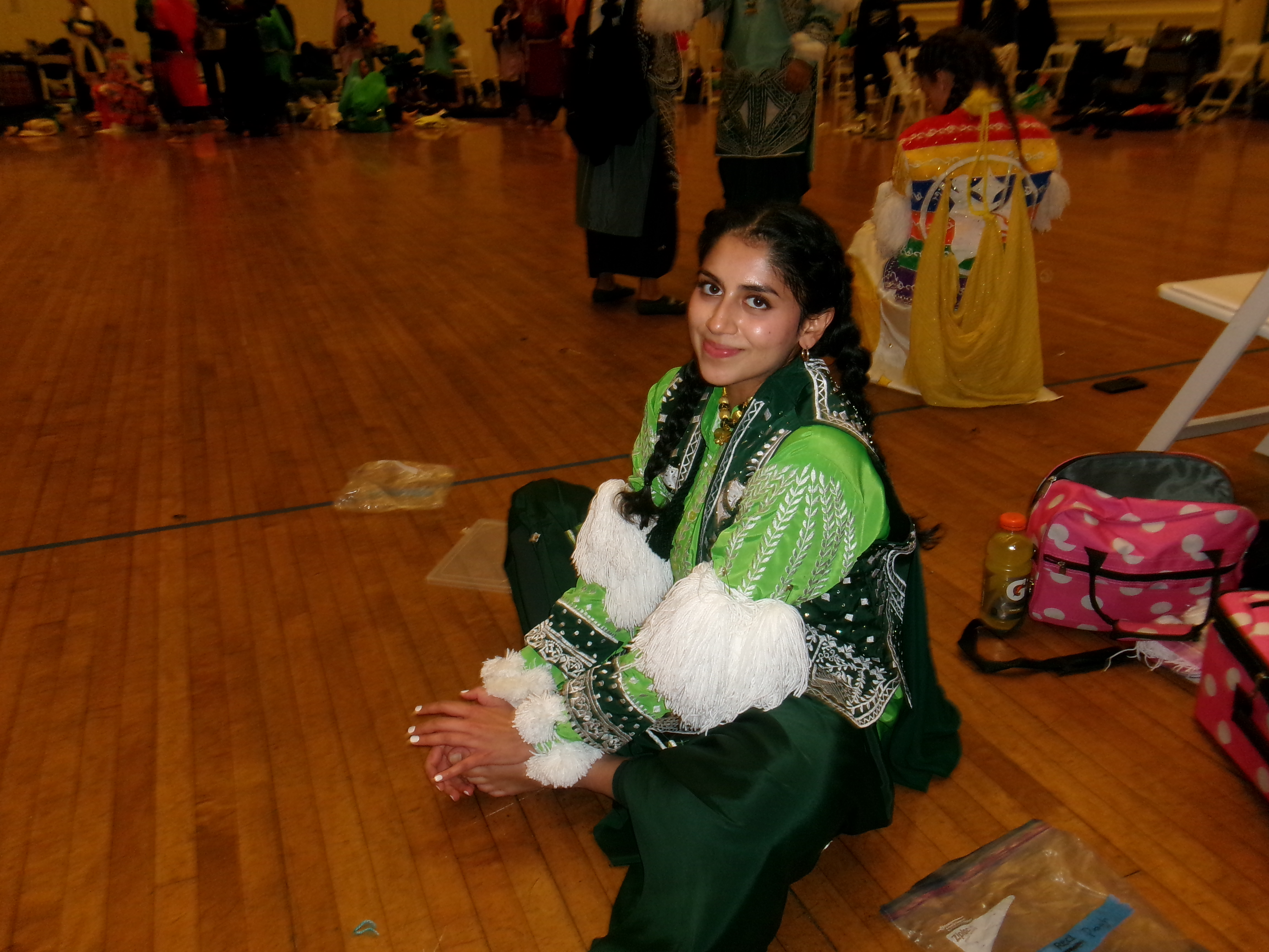 stretching before a cmu bhangra performance