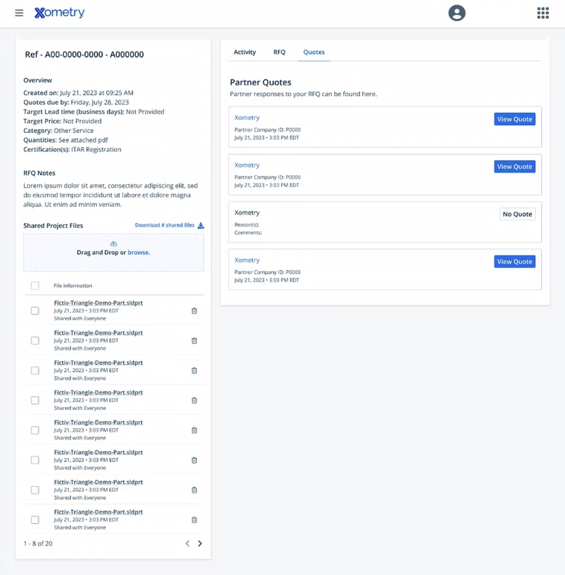 New Overview Page design